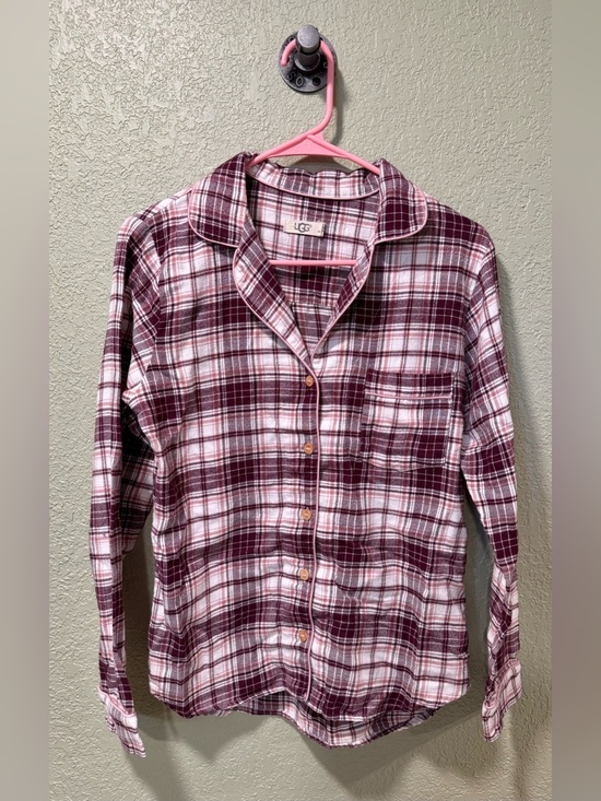 UGG Other - UGG Burgundy, Pink & White Plaid Pajama Set Small